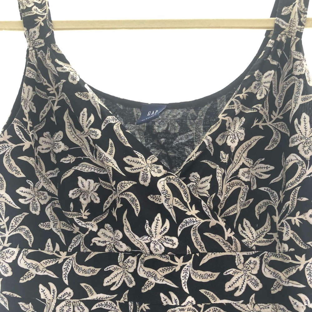 Vintage 90s Gap Floral Black Empire Top